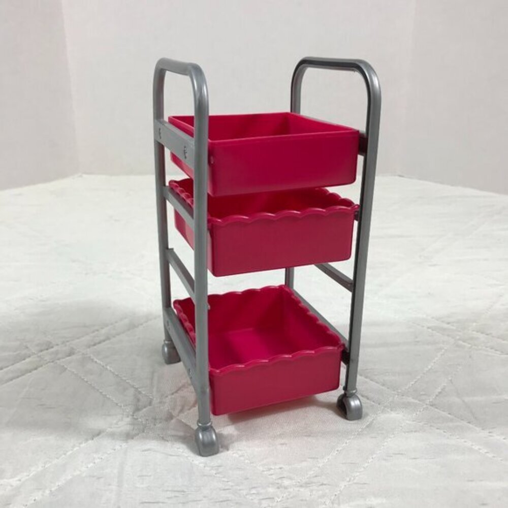 Our‎ Generation Dark Pink & Gray Hair Stylist Salon Cart